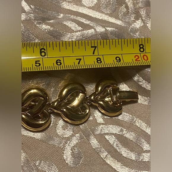 Vintage Costume Heart Panel Bracelet #7674 - Picture 9 of 9